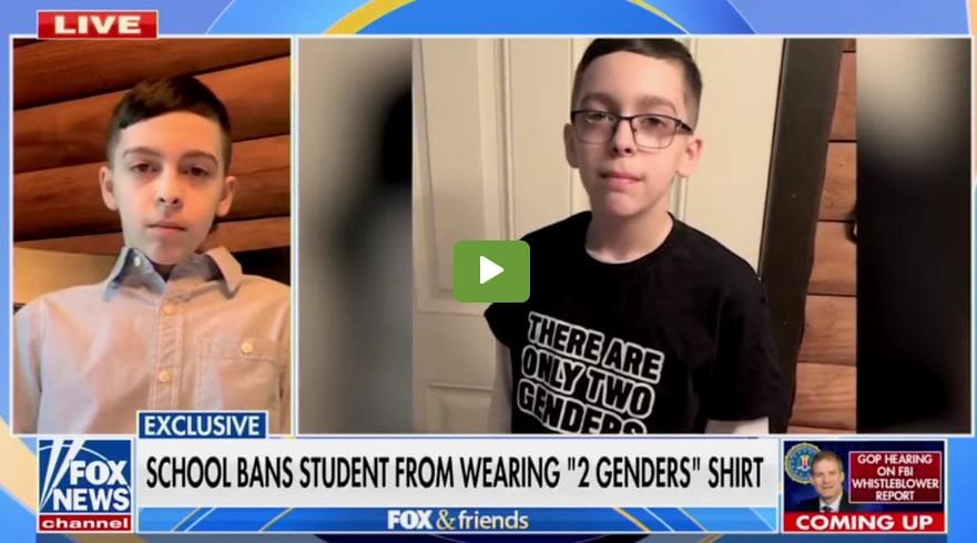 School Bans Student From Wearing “2 Genders” Shirt