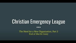 Christian Emergency League: GA Senate Election, Respect for Marriage Act, CEL Matters